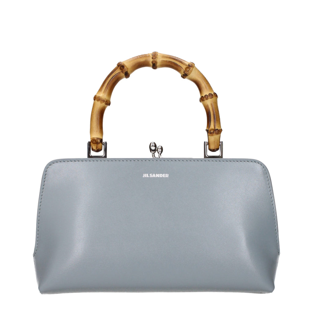Jil Sander Gray Leather Handbag