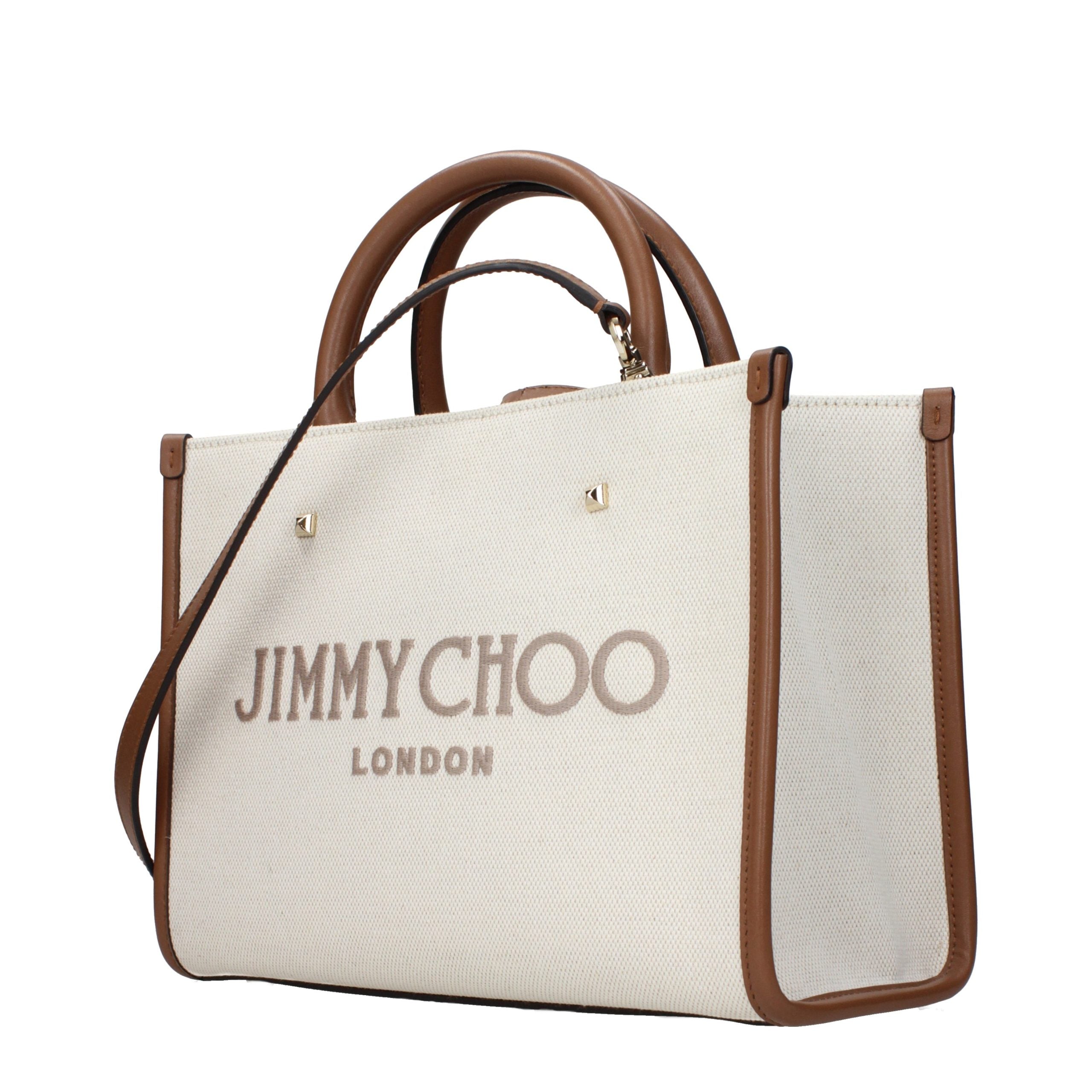 Jimmy Choo Beige Fabric Handbag