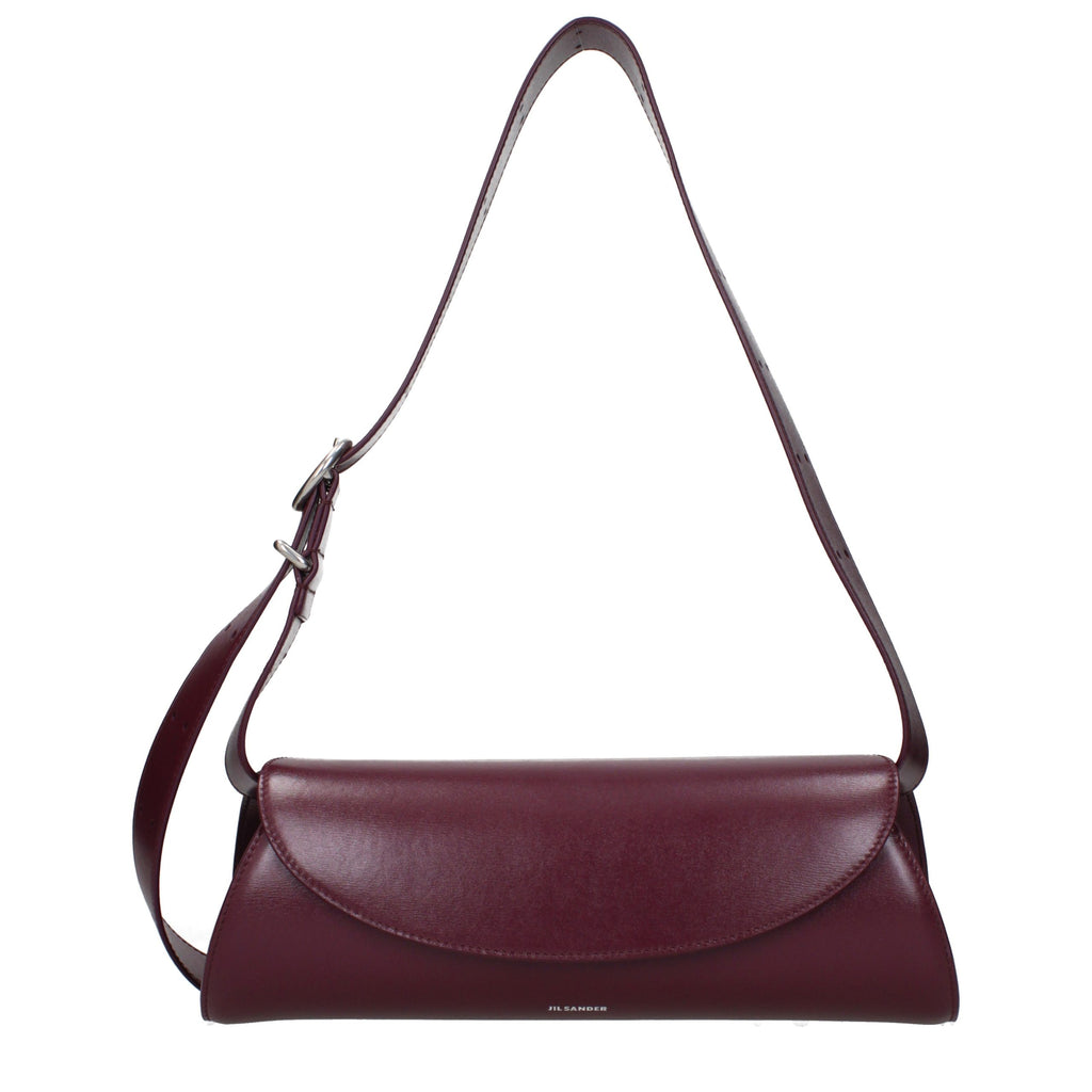 Jil Sander Red Leather Crossbody Bag