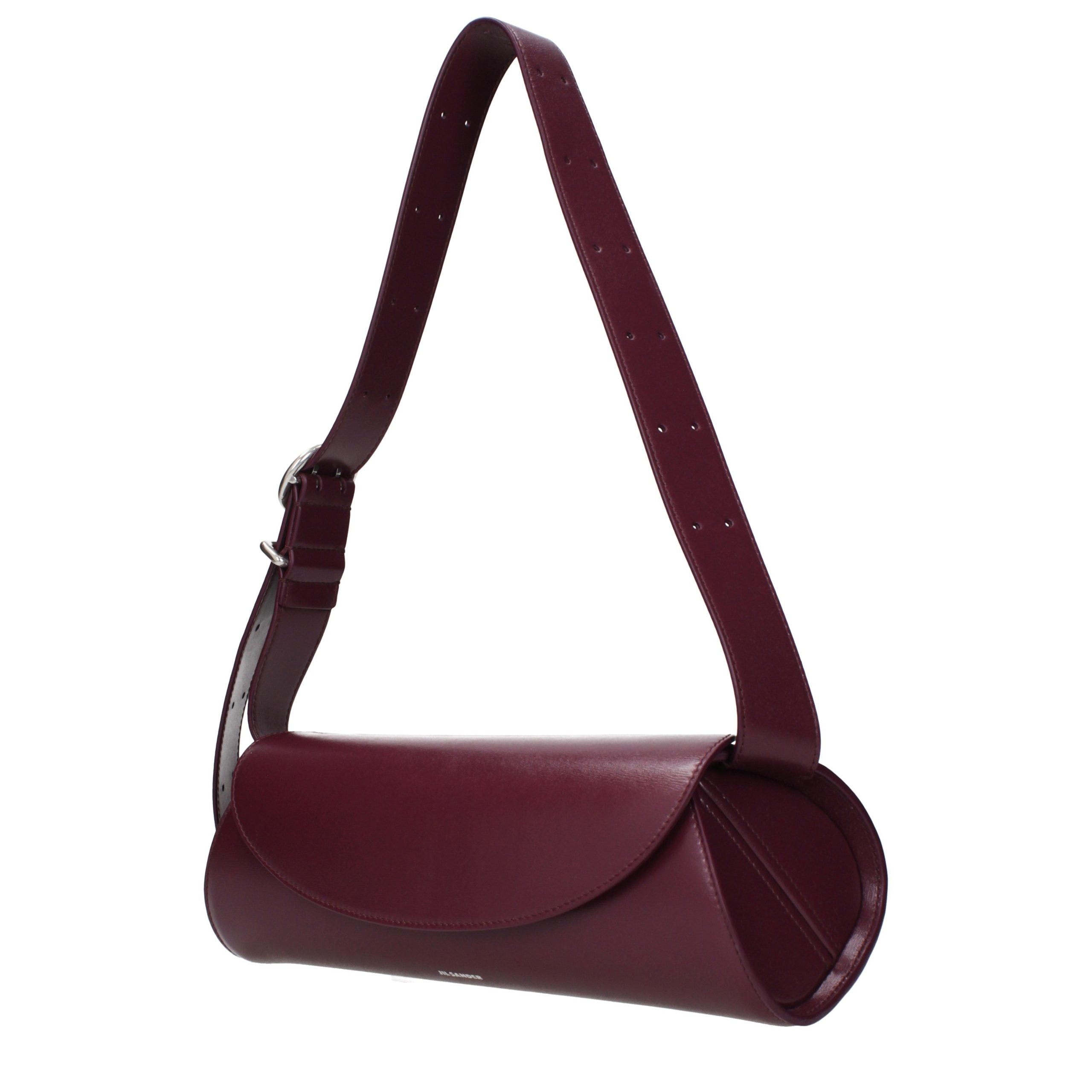 Jil Sander Red Leather Crossbody Bag