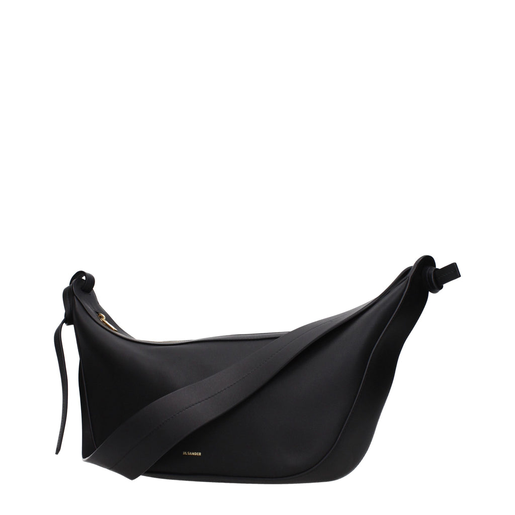Jil Sander Black Leather Shoulder Bag