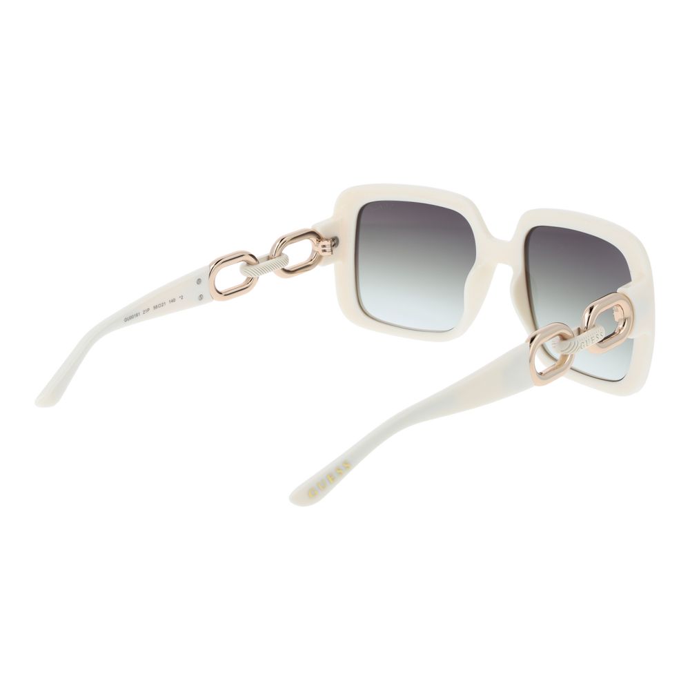 Guess White Plastic Sunglasses
