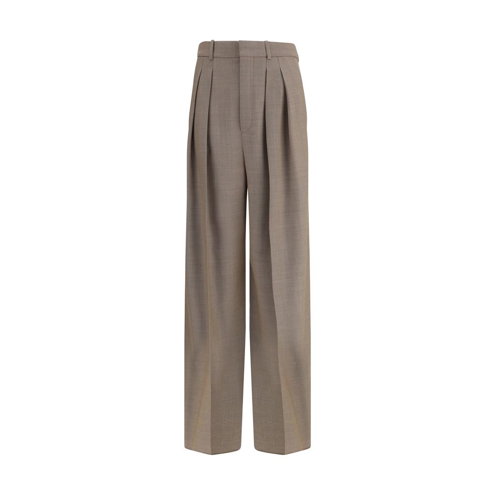 Saint Laurent Beige Wool Oves Aries Casual Pants