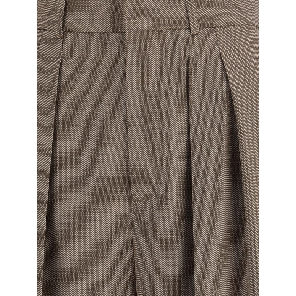 Saint Laurent Beige Wool Oves Aries Casual Pants