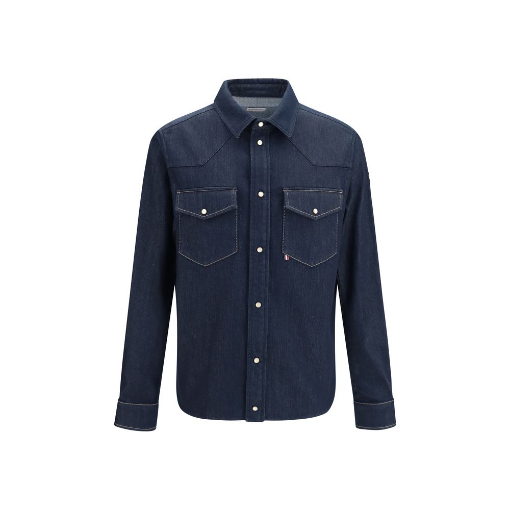 Moncler Blue Cotton Denim Jacket