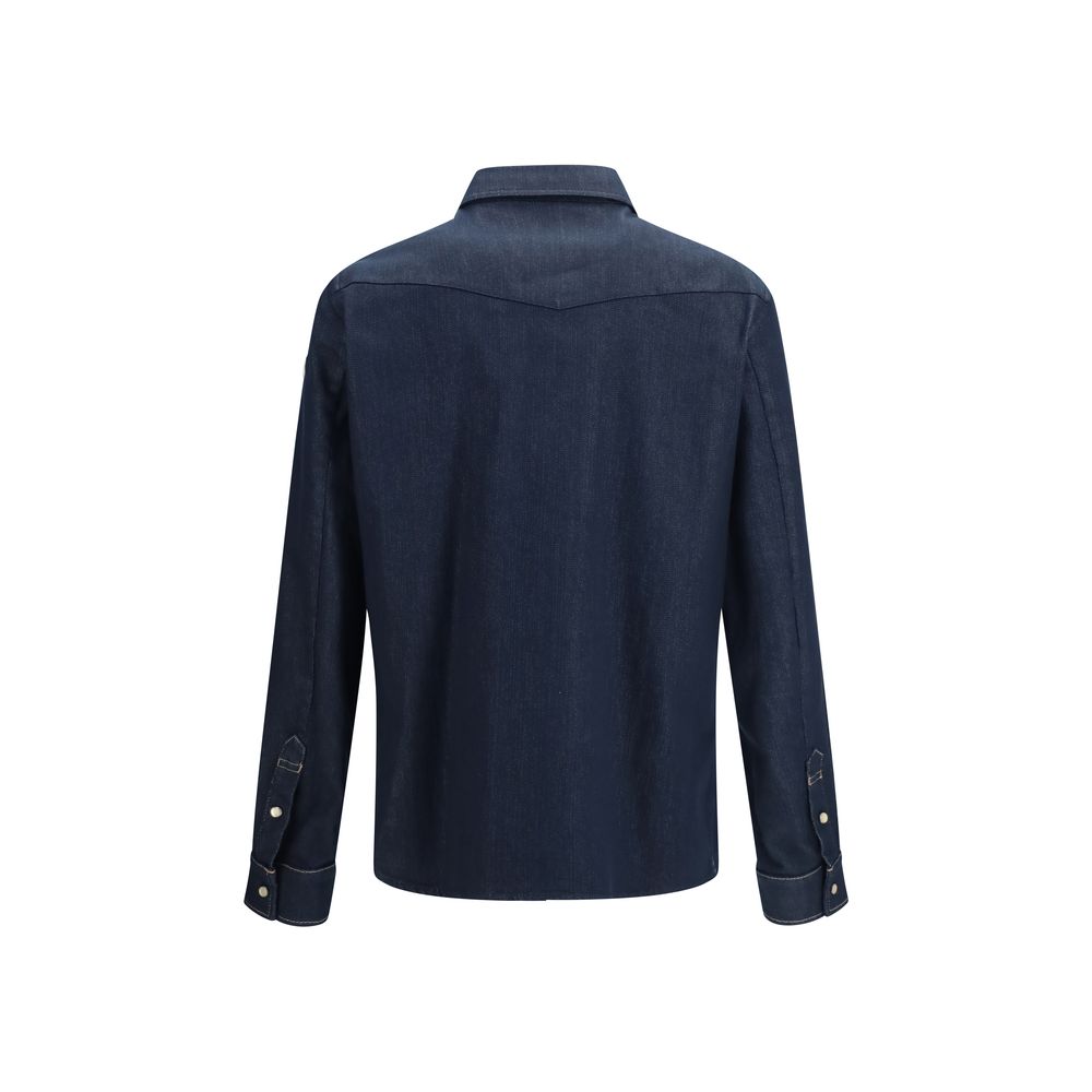 Moncler Blue Cotton Denim Jacket