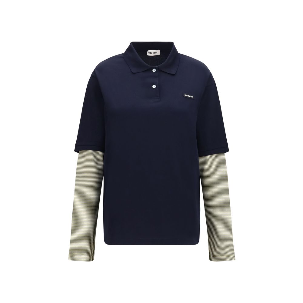 Miu Miu Blue Cotton Sweatshirt