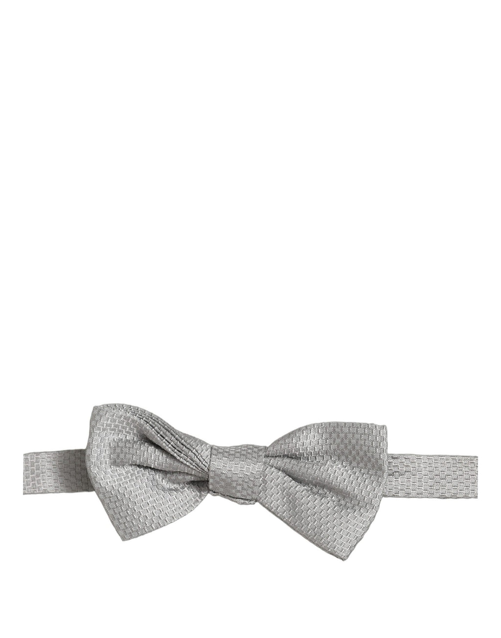 Dolce & Gabbana Men Gray 100% Silk Adjustable Neck Papillon Bow Tie