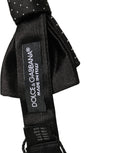 Dolce & Gabbana Men Black DG Polka Dot Adjustable Neck Papillon Bow Tie