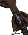 Dolce & Gabbana Men Brown 100% Silk Adjustable Neck Papillon Bow Tie
