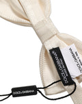 Dolce & Gabbana Men White 100% Silk Adjustable Neck Papillon Bow Tie