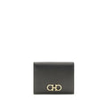 Ferragamo Black Calf Leather Bos Taurus Wallet