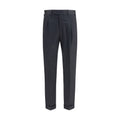 PT Torino Gray Wool Oves Aries Casual Pants