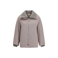 P.A.R.O.S.H. Beige Wool Oves Aries Full-Length Jacket