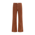 Haikure Brown Cotton Casual Pants