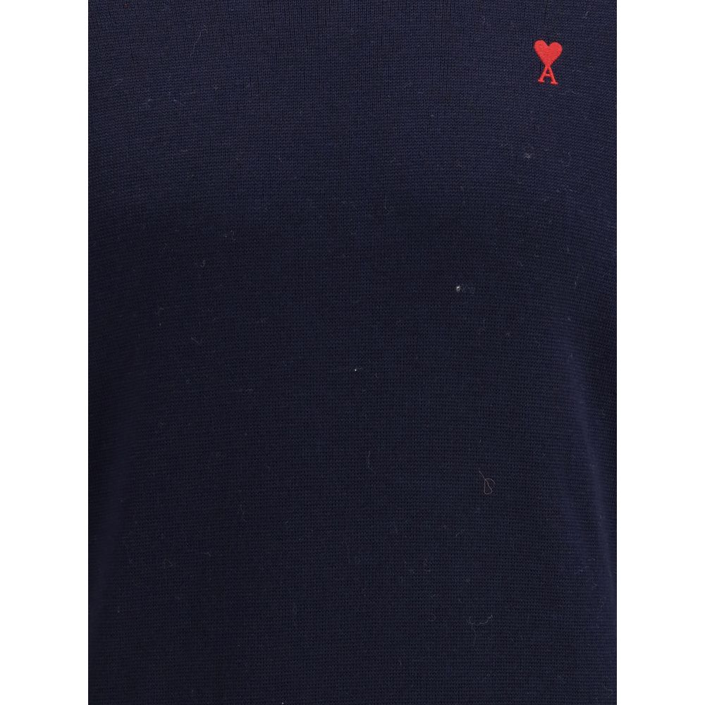 Ami Paris Blue Wool Oves Aries Sweatshirt