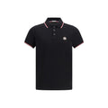 Moncler Black Cotton Polo Shirt
