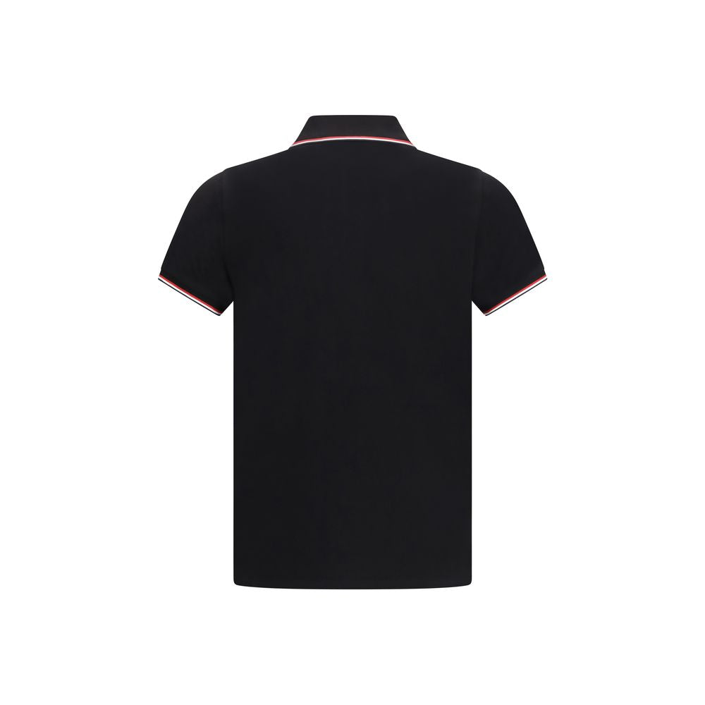 Moncler Black Cotton Polo Shirt