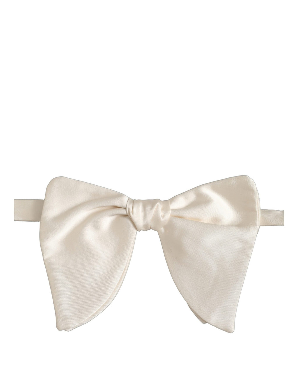 Dolce & Gabbana Men White 100% Silk Adjustable Neck Papillon Bow Tie