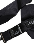 Dolce & Gabbana Men Dark Blue 100% Silk Adjustable Neck Papillon Bow Tie
