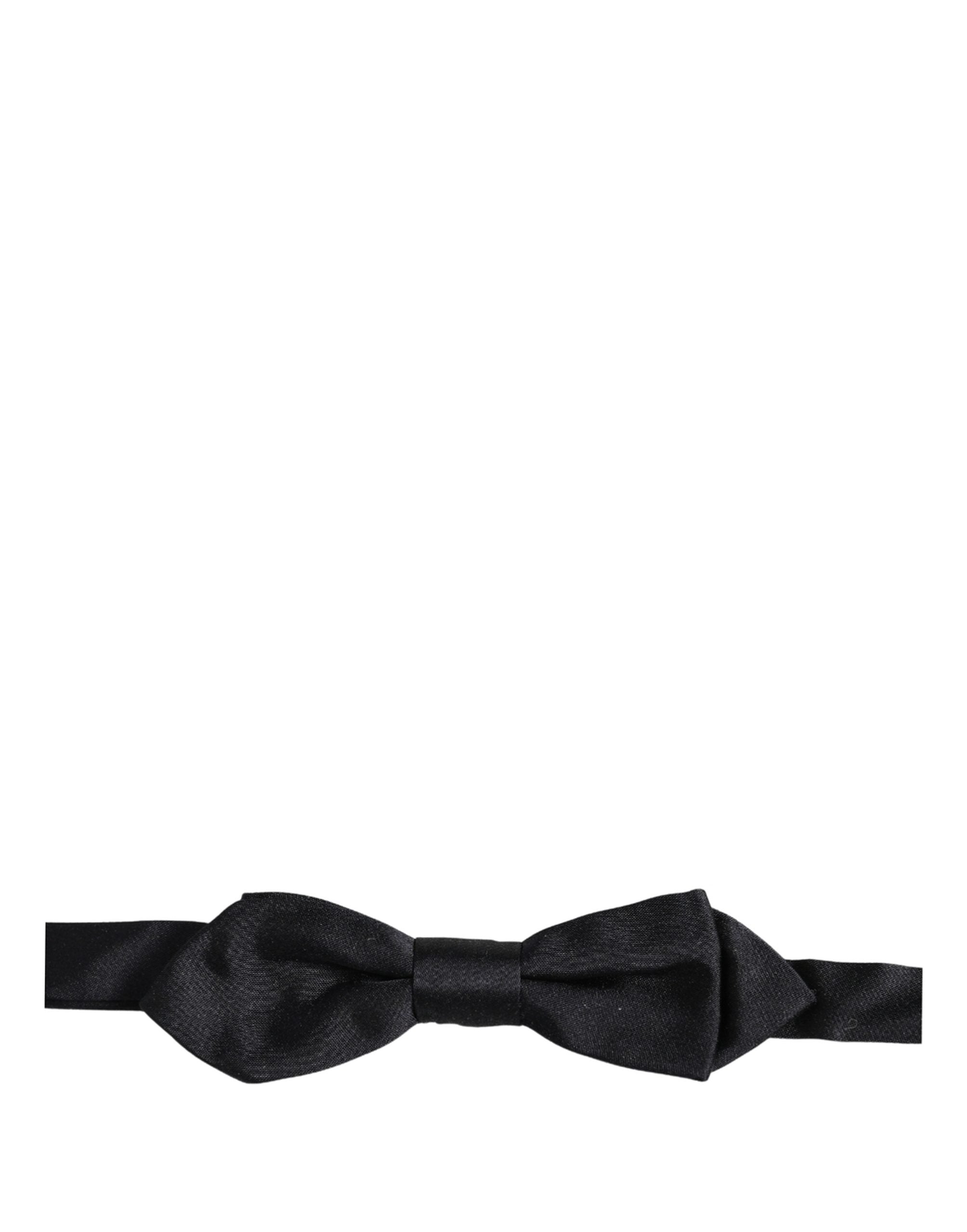 Dolce & Gabbana Men Dark Blue 100% Silk Adjustable Neck Papillon Bow Tie