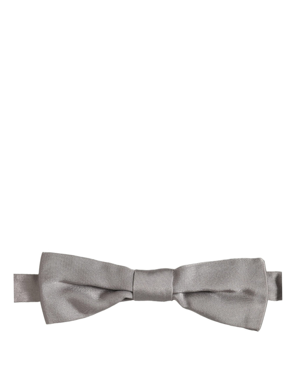Dolce & Gabbana Men Gray 100% Silk Adjustable Neck Papillon Bow Tie