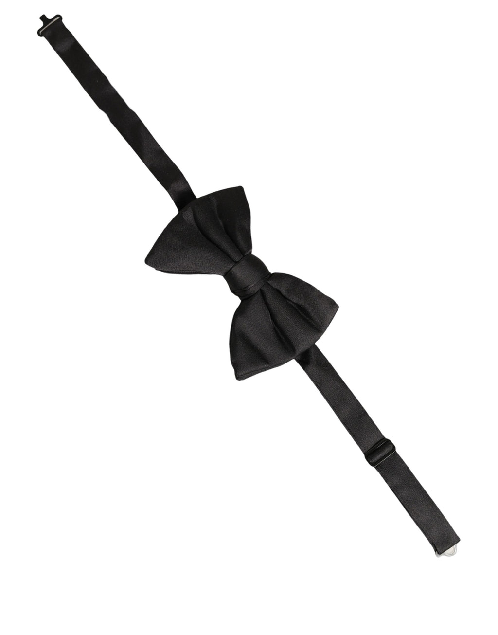 Dolce & Gabbana Men Black 100% Silk Adjustable Neck Papillon Bow Tie
