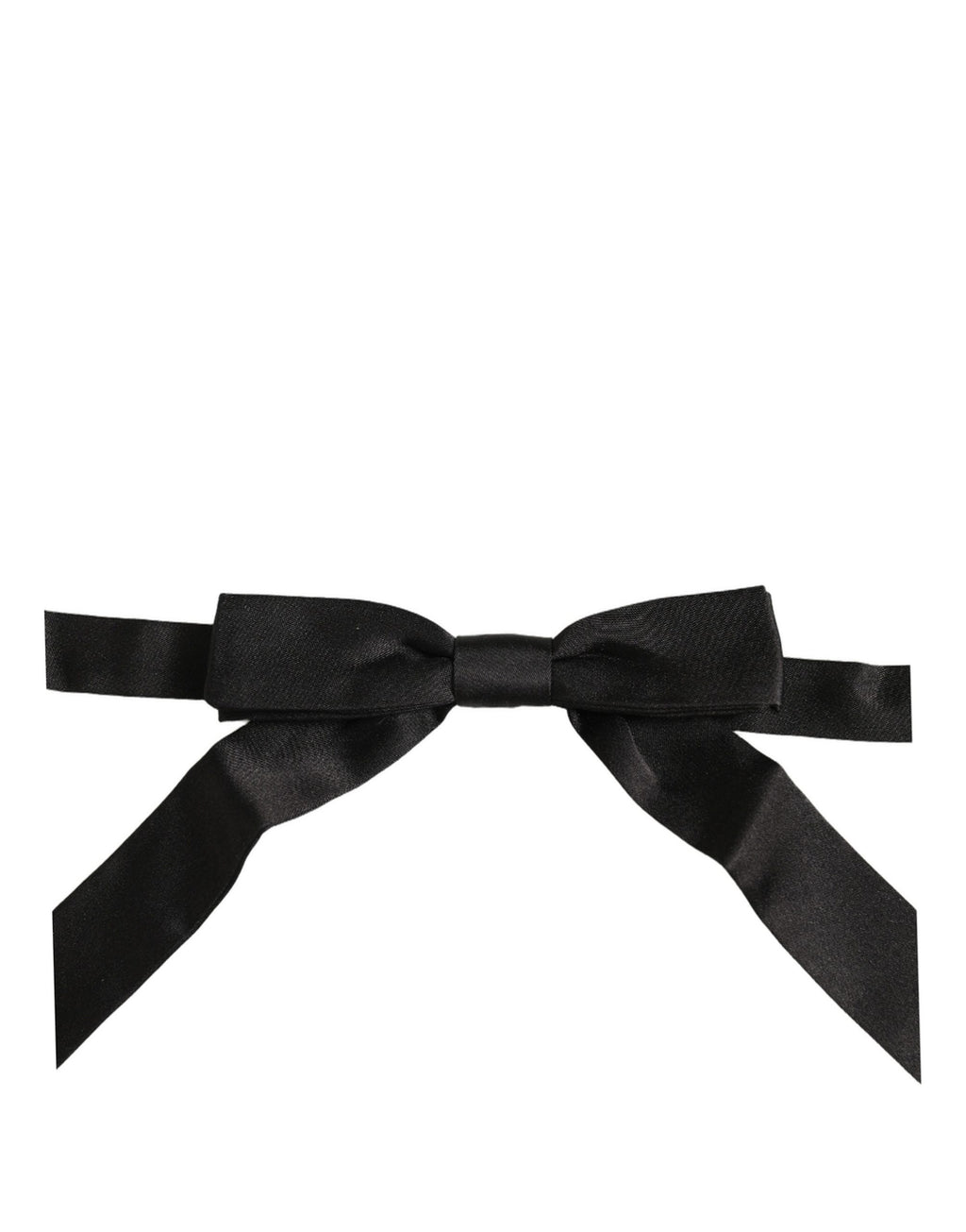 Dolce & Gabbana Men Black 100% SIlk Adjustable Neck Papillon Bow Tie