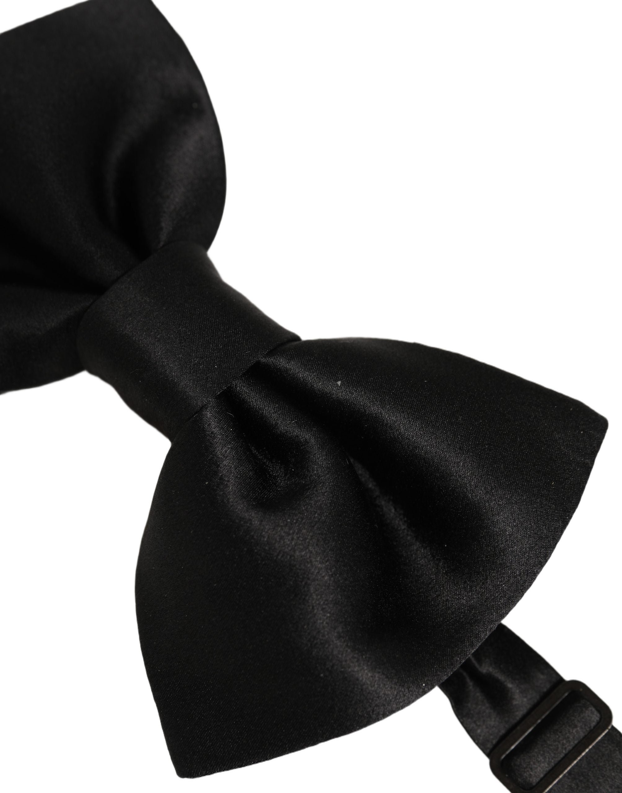 Dolce & Gabbana Men Black 100% Silk Adjustable Neck Papillon Bow Tie