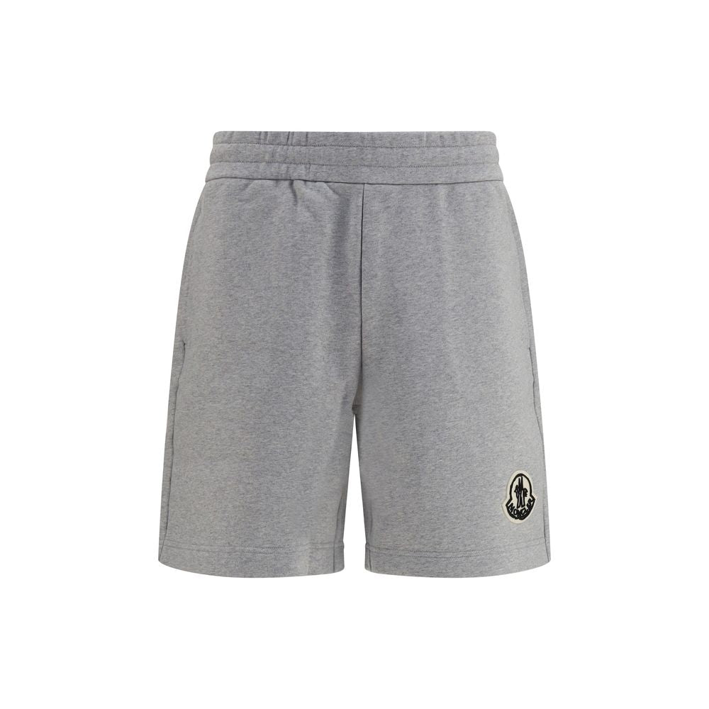 Moncler Gray Cotton Bermuda Shorts