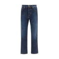 Jacob Cohen Blue Cotton Straight-Leg Jeans