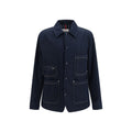 Moncler Blue Cotton Denim Jacket