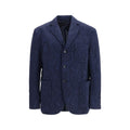 Etro Blue Wool Oves Aries Jacket