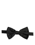 Dolce & Gabbana Men Black 100% Silk Adjustable Neck Papillon Bow Tie