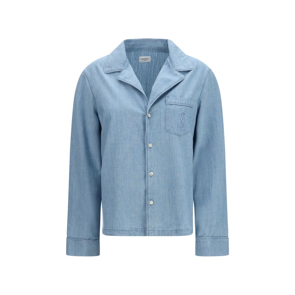 Saint Laurent Blue Cotton Dress Shirt