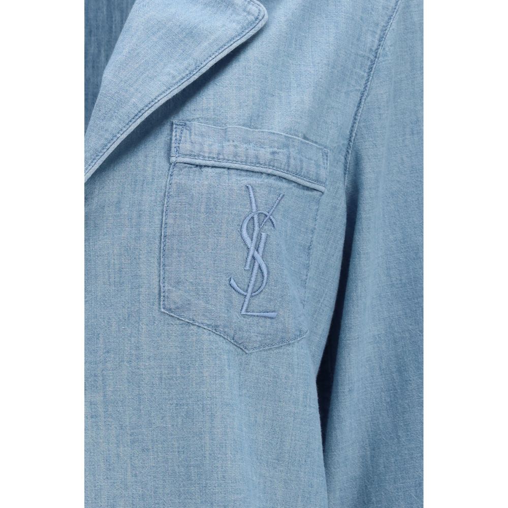 Saint Laurent Blue Cotton Dress Shirt