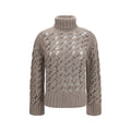 P.A.R.O.S.H. Beige Wool Oves Aries Turtleneck
