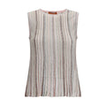 Missoni Multicolor Rayon Sleeveles T-Shirt