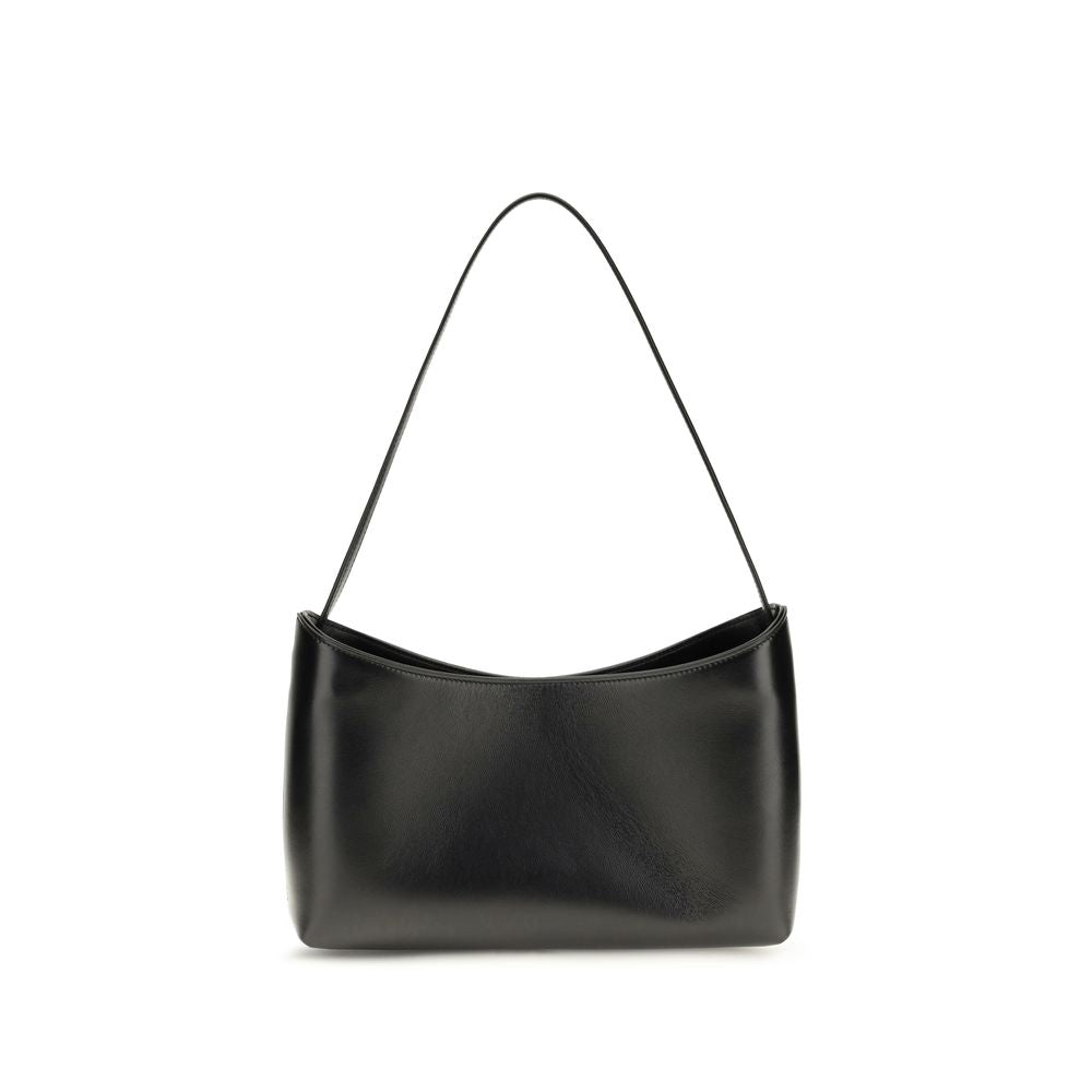 The Row Black Calf Leather Bos Taurus Shoulder Bag