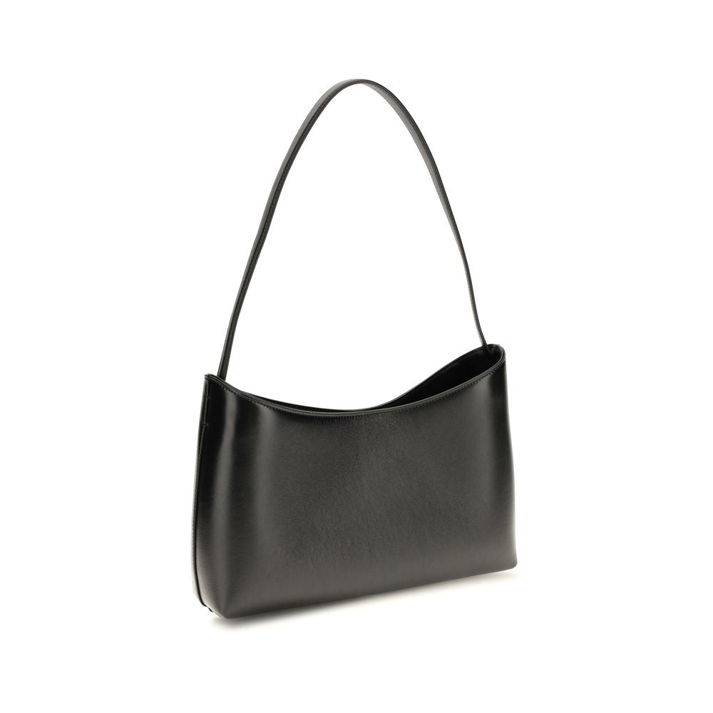 The Row Black Calf Leather Bos Taurus Shoulder Bag