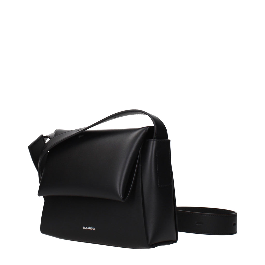 Jil Sander Black Leather Crossbody Bag
