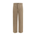 Prada Brown Cotton Casual Pants