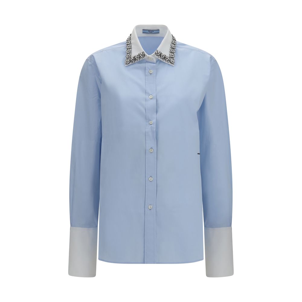 Prada Blue Cotton Dress Shirt