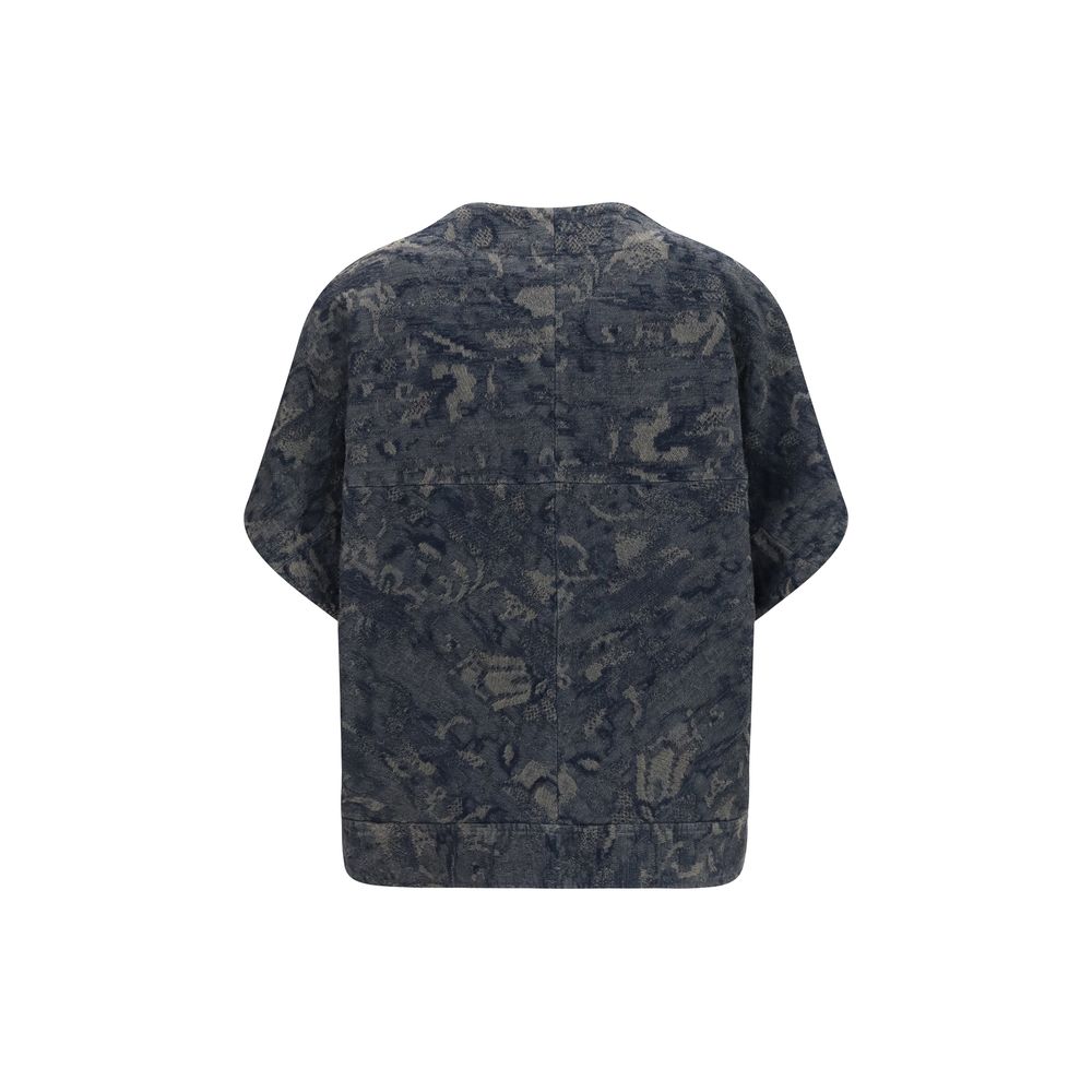 Giorgio Armani Blue Cotton Denim Jacket