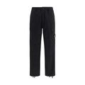 Stone Island Black Cotton Cargo Pants