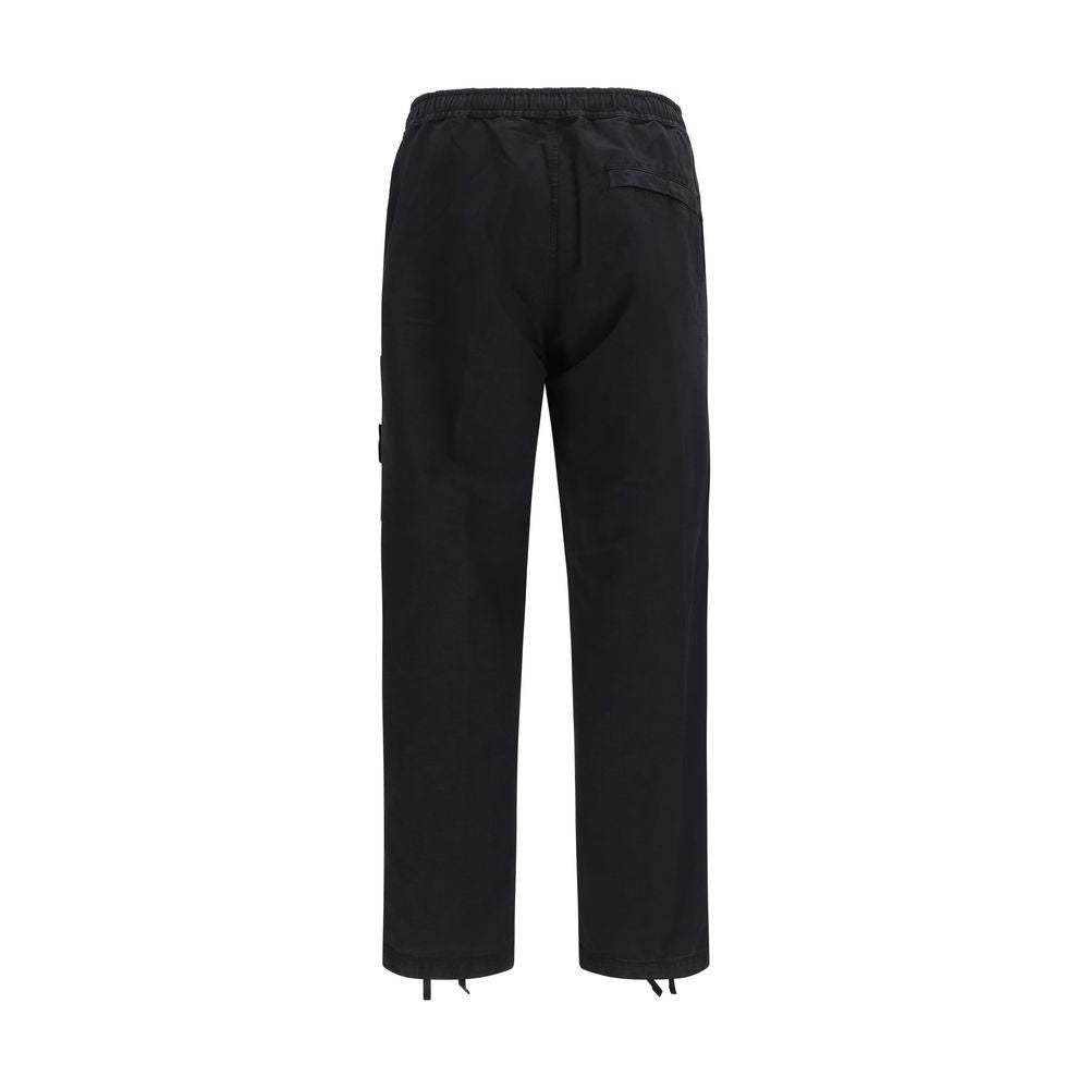 Stone Island Black Cotton Cargo Pants