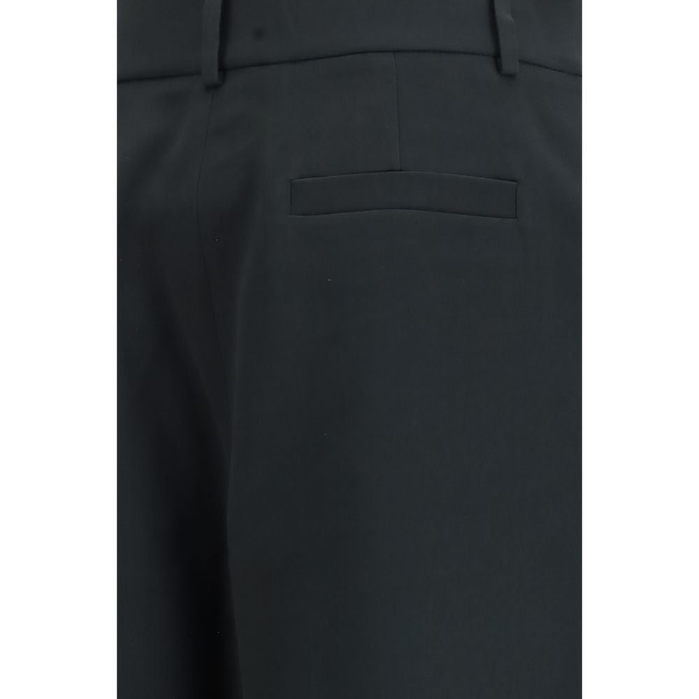 Giorgio Armani Black Silk Casual Pants