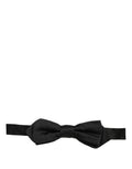 Dolce & Gabbana Men Black 100% Silk Adjustable Neck Papillon Bow Tie