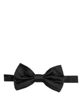 Dolce & Gabbana Men Black 100% Silk Adjustable Neck Papillon Bow Tie