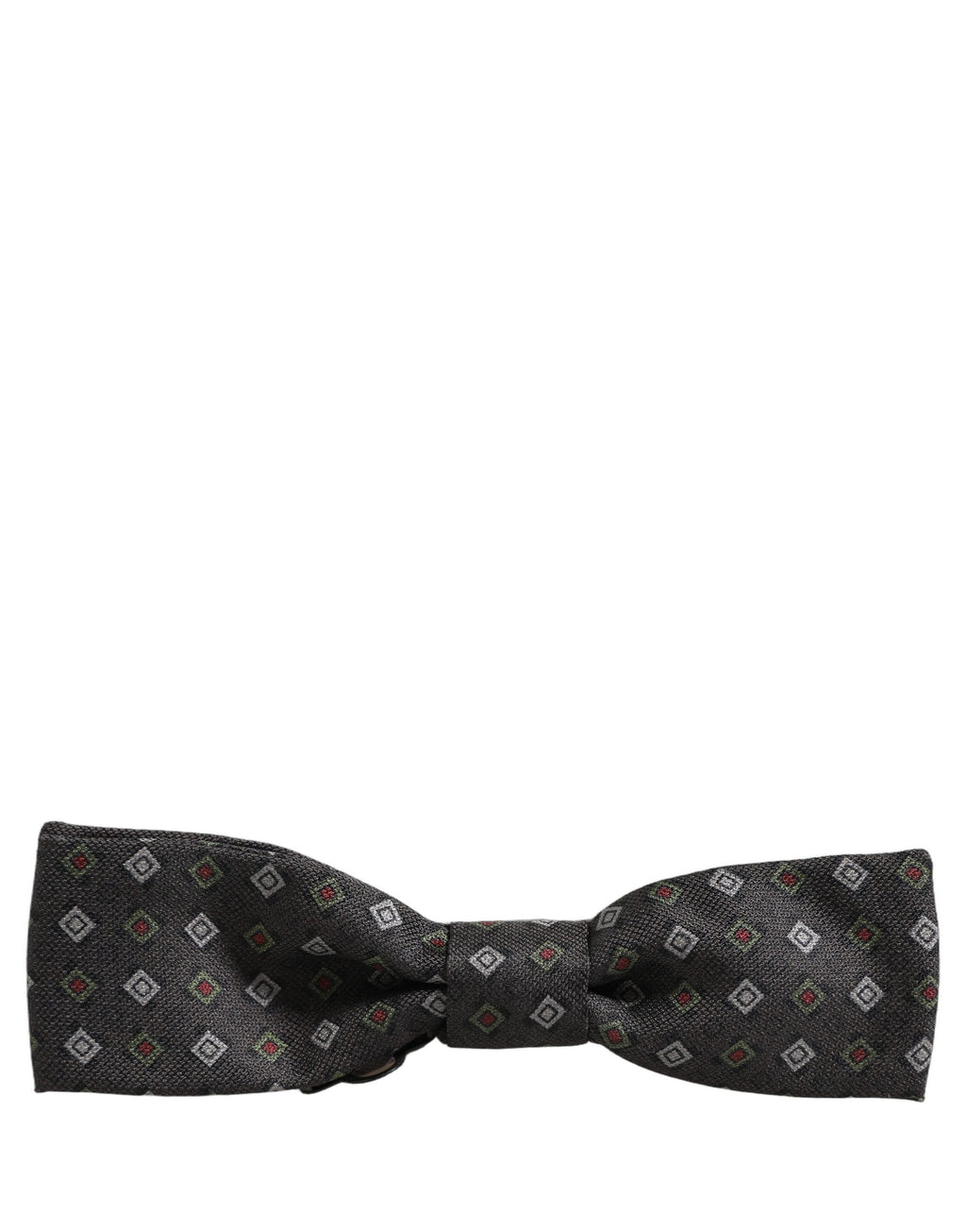 Dolce & Gabbana Men Dark Gray Geometric Adjustable Bow Tie